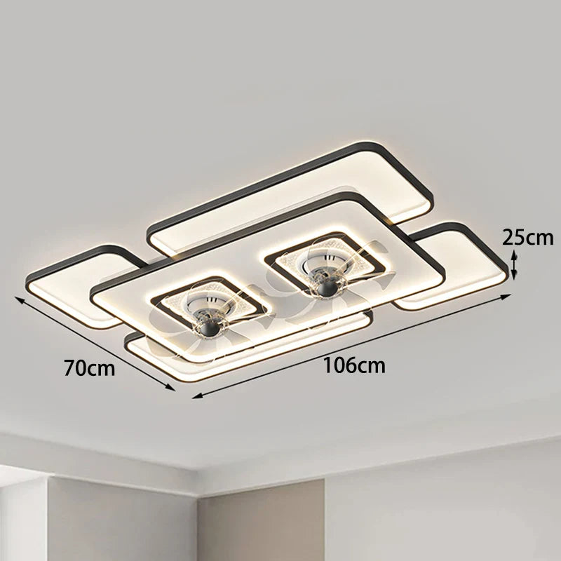 Afralia™ Modern Ceiling Fan with LED Light & Remote Control for Bedroom & Living Room