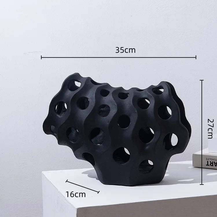 Afralia™ Coral Geometric Resin Sculpture Sea Creature Decor Figurine