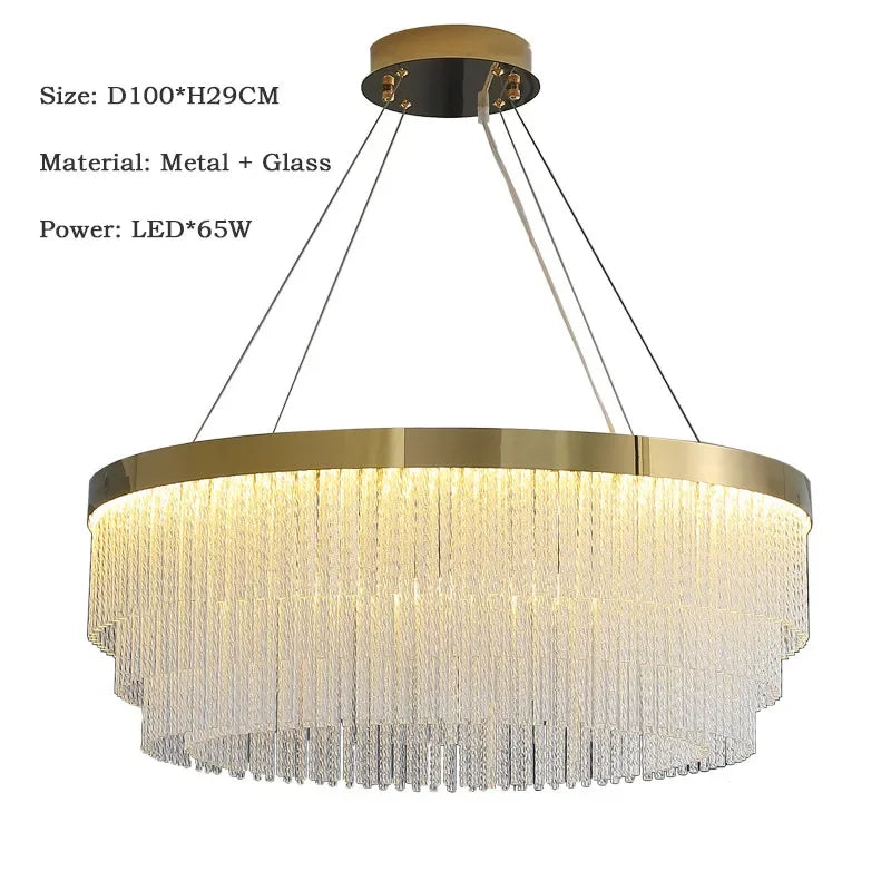 Afralia™ Tassel Crystal Chandelier: Luxurious American Home Decor Lighting