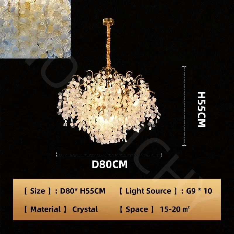 Afralia™ Crystal Branch Chandelier: Luxury Art Decor Lighting for Living Room, Bedroom, Dining Room