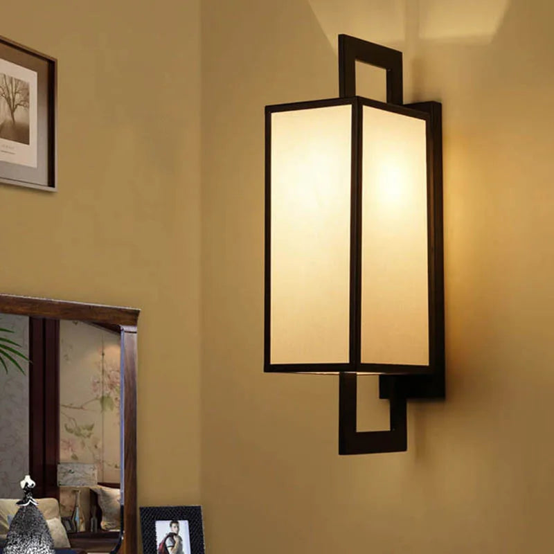 Afralia™ Retro Iron Art Wall Lamp for Living Room, Hotel Corridor Project