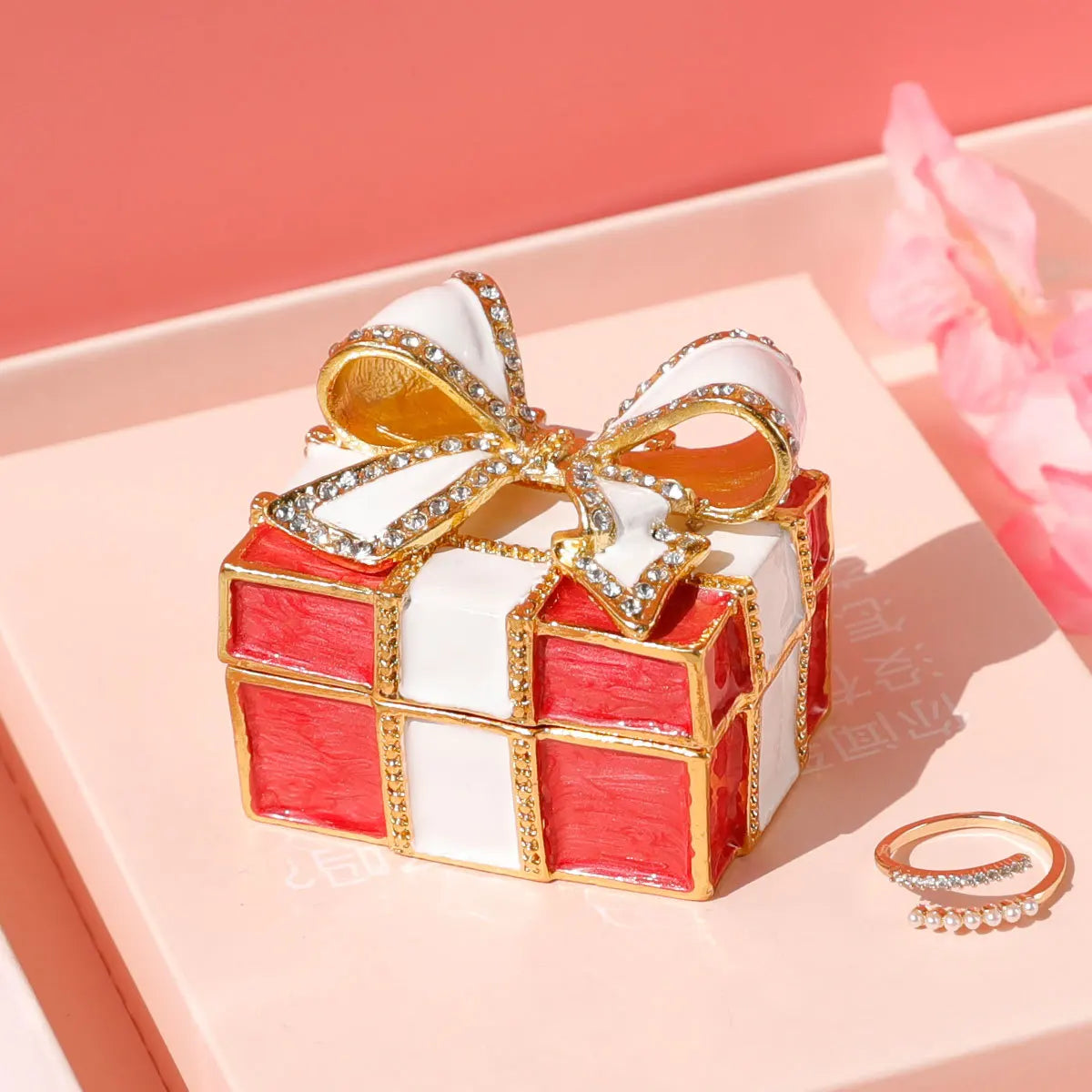 Afralia™ Knot Ribbon Jewelry Box: Bow Shaped Ring Earring Organizer & Gift Container