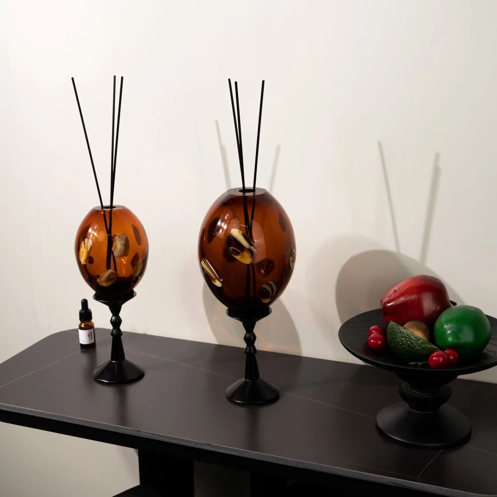 Afralia™ Geometric Circle Glass Vase Candlestick Home Decor