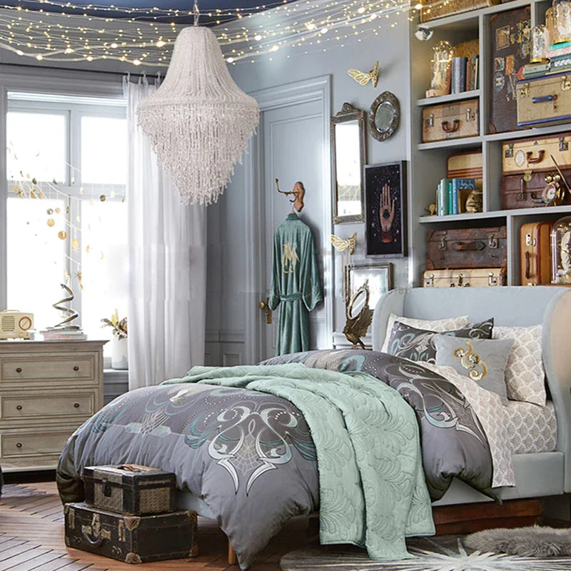 Afralia™ Tassel Crystal Chandelier for Villa Lobby, Hotel, Living Room - Elegant Decorative Lighting