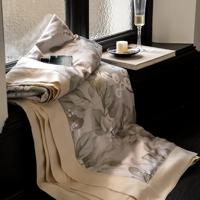 Afralia™ Eucalyptus Fiber Flowers Summer Quilt Set: Silky, Cool Comfort for Bedtime Bliss