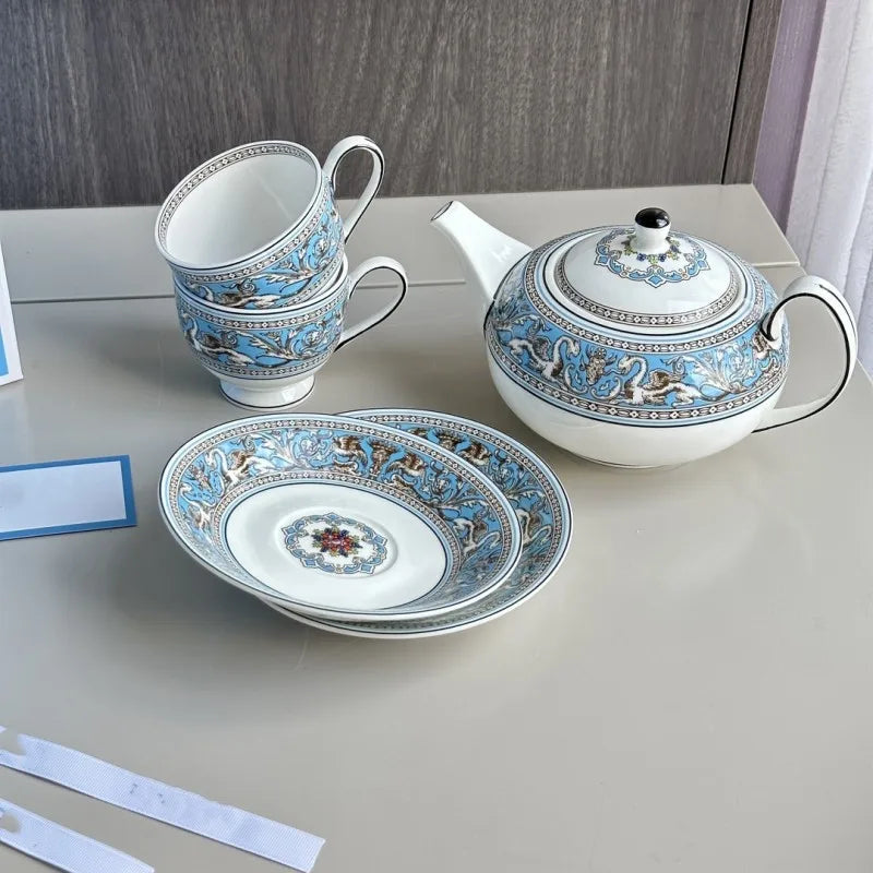 Afralia™ Silk Road Coffee & Tea Set with Plates, Cups, Teaware, Dinnerware, Tableware