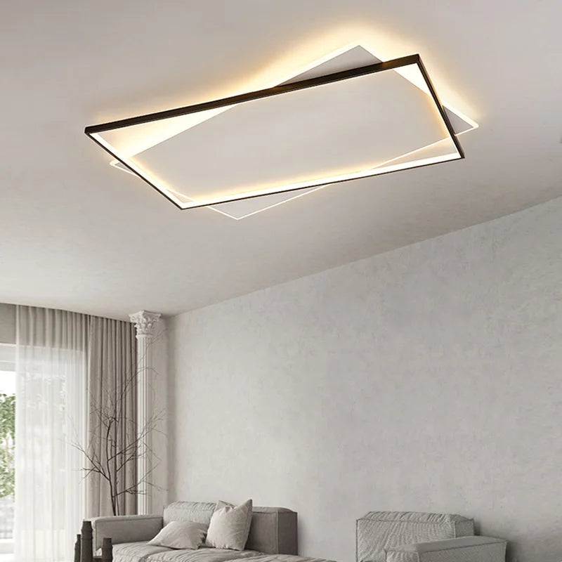 Afralia™ Simple Nordic Design Dimmable LED Ceiling Lights for Living Room, Kitchen, Bedroom