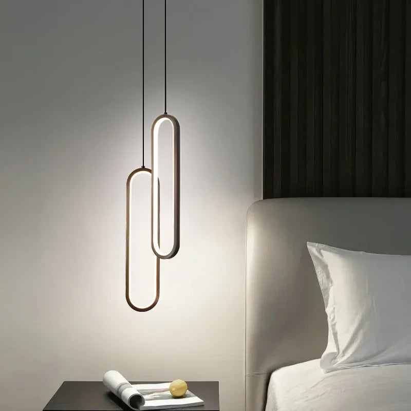 Afralia™ Aluminium LED Chandelier for Minimalist Restaurant, Bar, and Living Spaces