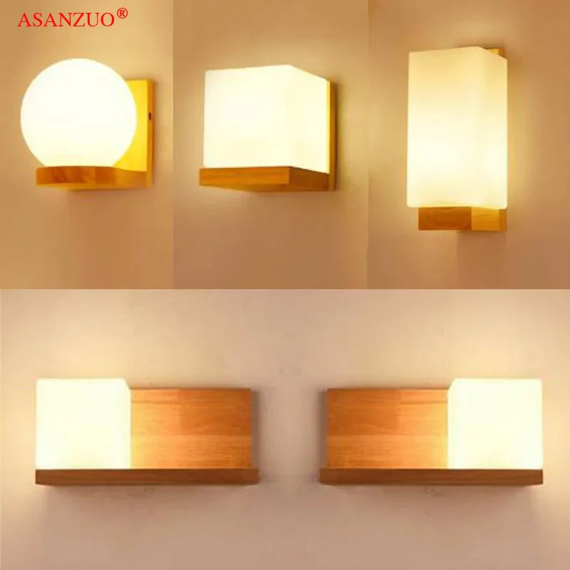 Afralia™ Nordic Glass Shade Wall Sconce LED Light Fixture E27 - Home Indoor Decor