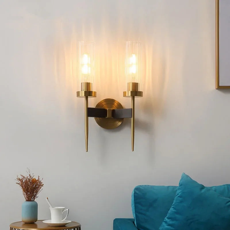 Afralia™ Nordic Glass Wall Sconce for Living Dining Room Bedside Lighting