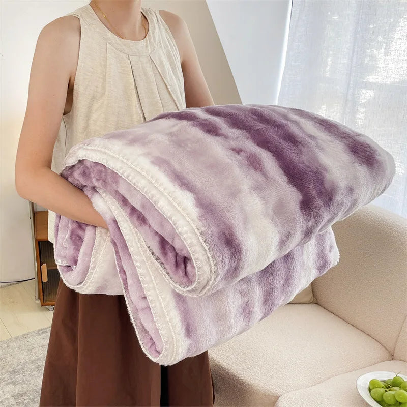 Afralia™ Bubble Velvet Woolen Sofa Blanket - Soft & Warm Multi-Purpose Cover