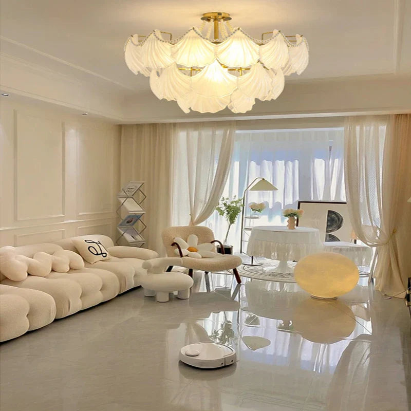 Afralia™ Crystal Pearl Chain Chandelier: Luxe Hanging Lamp for Exquisite Home Decor