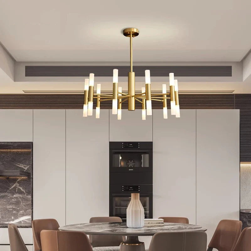 Afralia™ Modern LED Chandelier for Living Room, Salon, Bedroom, Dining Room - Indoor Pendant Lamp