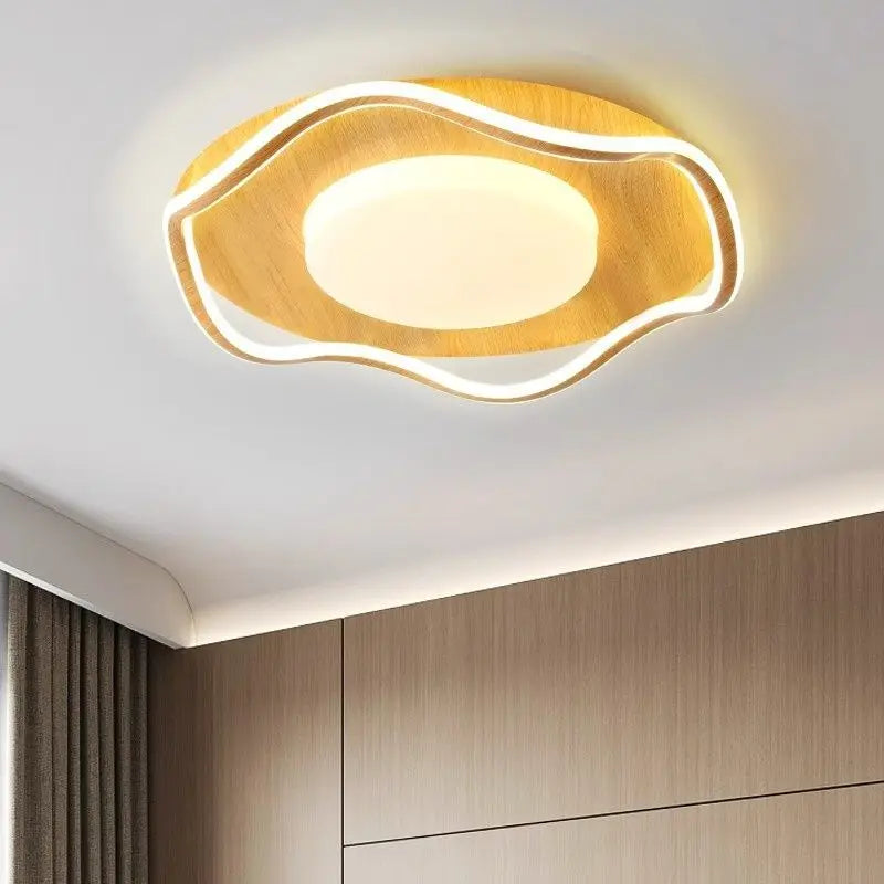 Afralia™ Walnut Ceiling Lamp Modern Master Bedroom Dining Room Nordic Chinese new