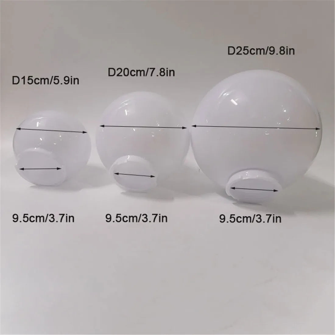 Afralia™ Clear Acrylic Lampshade for Post Pillar Lamp, 9.5cm Opening, D15cm-D25cm