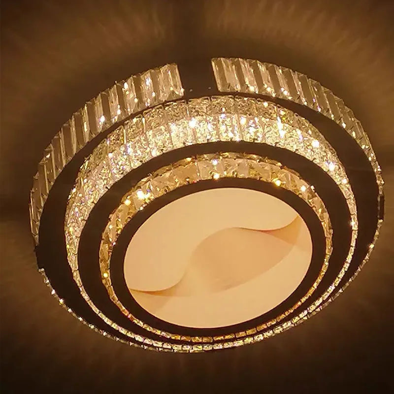 Afralia™ Gold Crystal LED Chandelier: Modern Luxury Ceiling Lighting for Living Room, Bedroom & Bathroom
