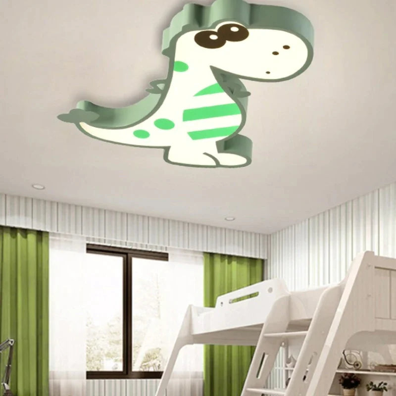 Afralia™ Dinosaur LED Ceiling Lamp for Kids Room, Warm & Romantic Bedroom Light