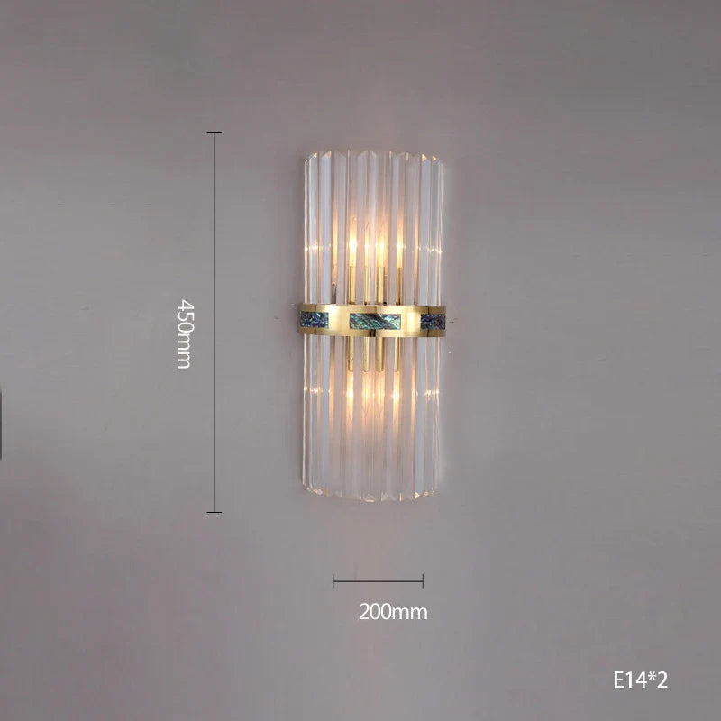 Afralia™ Seashell Crystal LED Dimmable Wall Light for Bedroom & Living Room