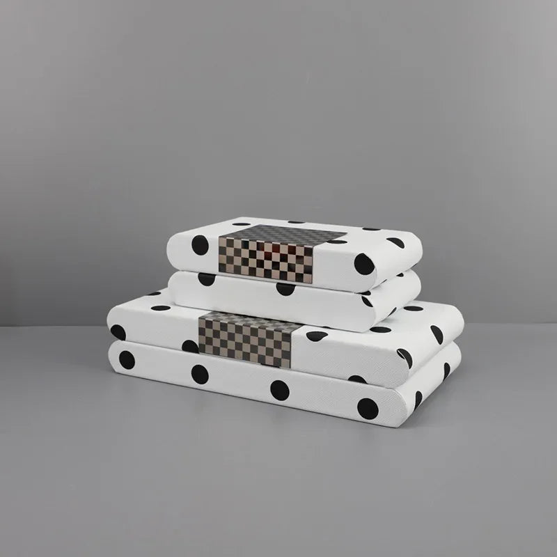 Afralia™ Polka Dots Leather Jewelry Box: Elegant Dresser Decor & Jewelry Storage Jar