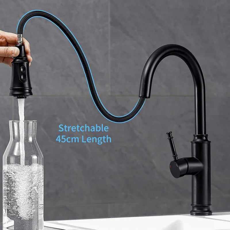 Afralia™ Smart Touch Kitchen Faucet Sensor Water Tap Mixer Rotate Faucet Streamlined