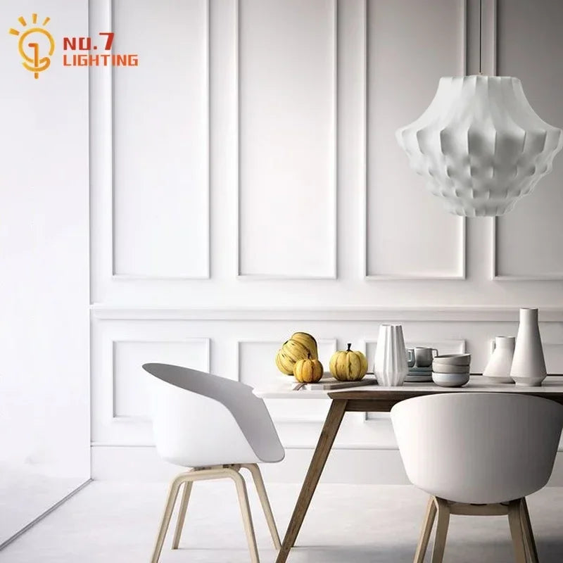 Afralia™ Minimalist Silk Pendant Lights for Any Room LED Indoor Lighting