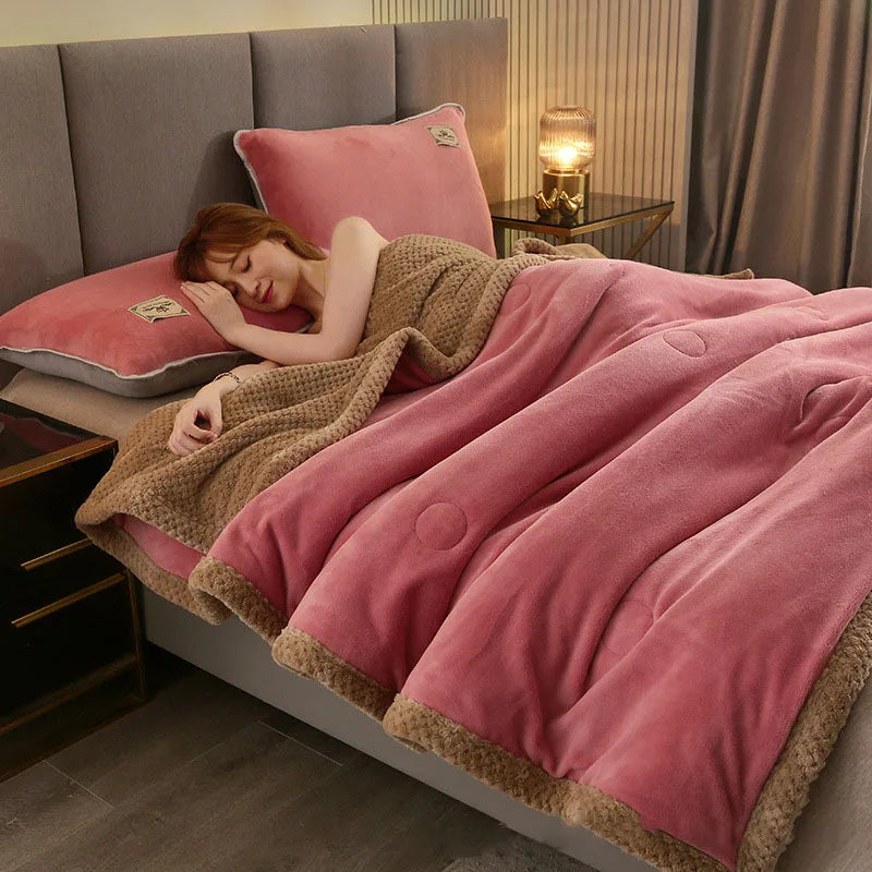Afralia™ Luxury Flannel Fleece Three-Ply Weighted Blanket for Warmth & Comfort.
