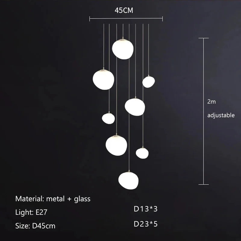 Afralia™ Gregg Glass Pendant Light, Modern LED Hanging Lamp for Dining Kitchen Loft