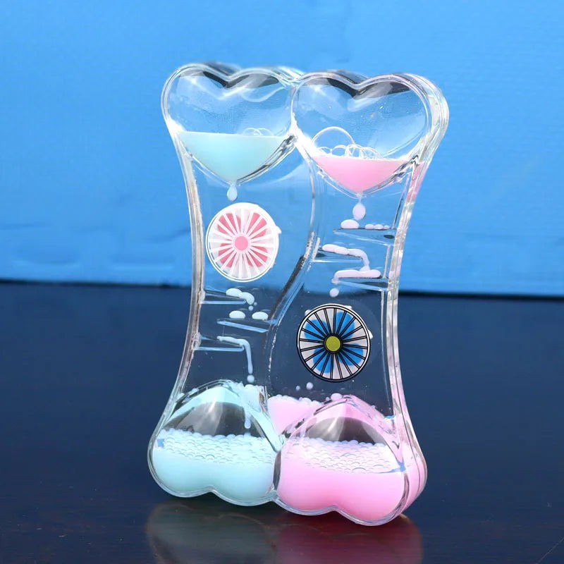 Afralia™ Oil Spill Toy Hourglass Dynamic Decompression Handicraft Desktop Ornament