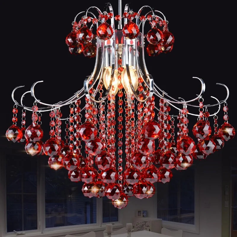 Afralia™ Modern Crystal Chandelier | Colourful Indoor Living Room Light Fixture