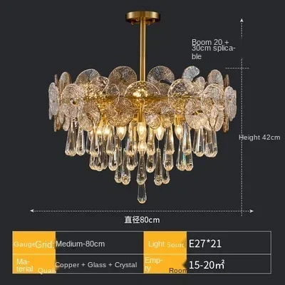 Afralia™ Lotus Crystal Chandelier: Modern Luxury Lighting for Home, Restaurant, Hotel