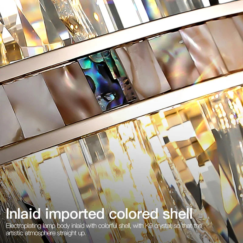 Afralia™ Crystal Chandelier Light: Modern LED Living Room Dining Bedroom Luxury