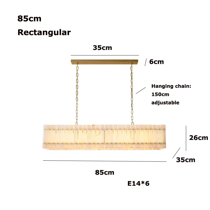 Afralia™ Marble LED Chandelier Ceiling Light Dimmable Fixture for Living Room