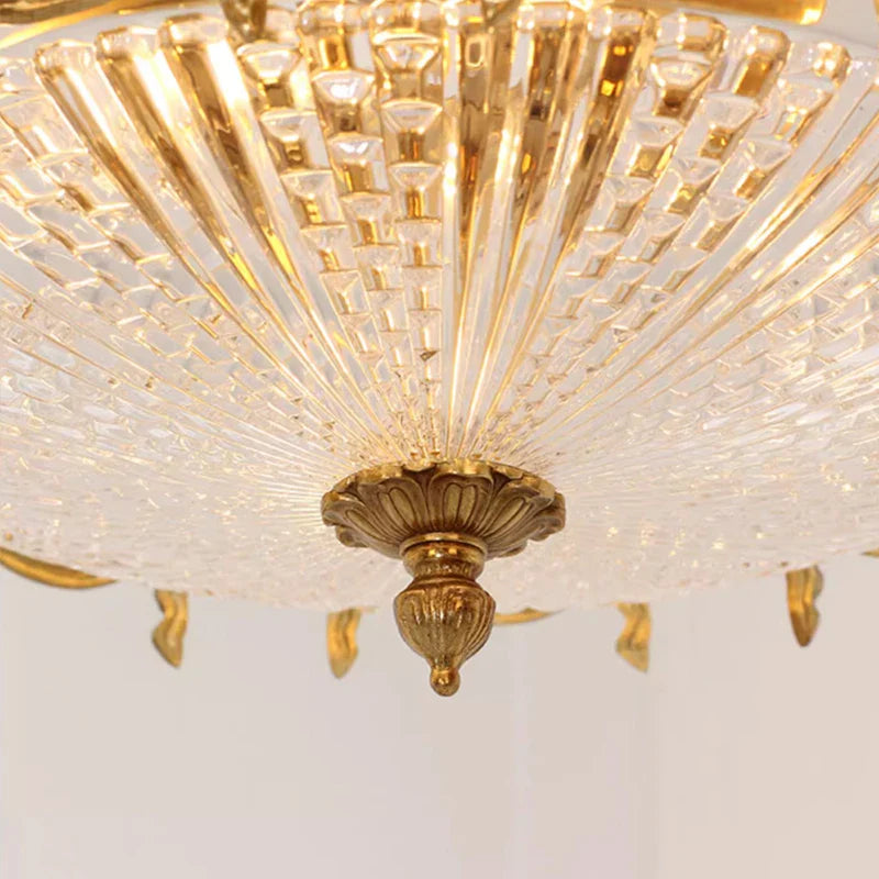 Afralia™ Brass Glass Ceiling Light Luxury Victorian Neoclassical Design Classic Lamp