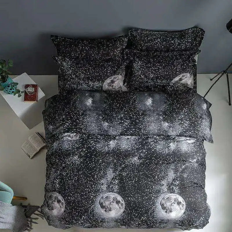 Afralia™ Starry Sky 3D Printed Quilt Cover Set | Romantic Design for Single Double Beds