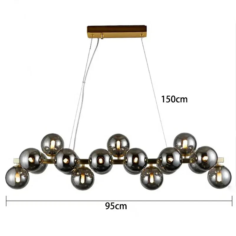 Afralia™ Glass Ball LED Pendant Lights for Home Decor and Luminaires