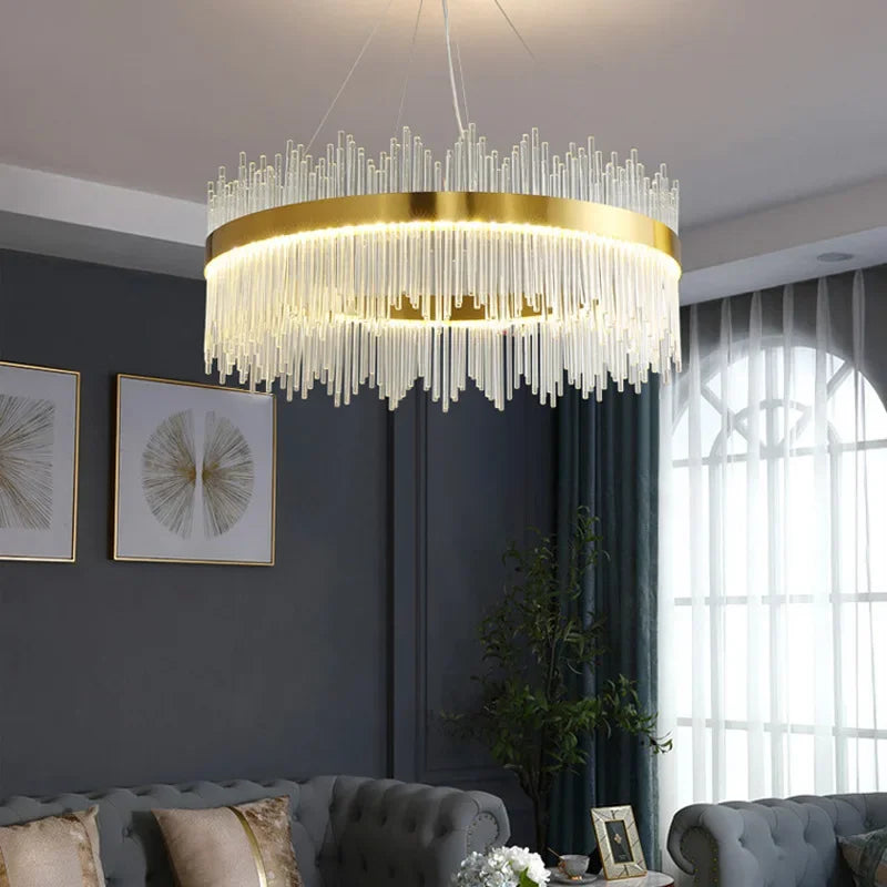 Afralia™ Crystal Chandelier: Modern Nordic LED Lighting for Living Room, Dining, and Bedroom