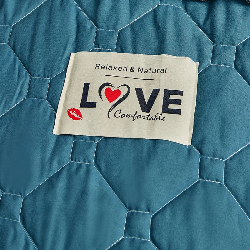 Afralia™ Mixed Color Single Bed Skirt Mattress Cover Quilted Anti-Slip Dustproof Topper