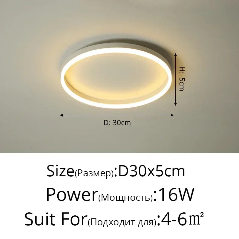 Afralia™ Circular LED Ceiling Lights for Home Decor and Indoor Lighting