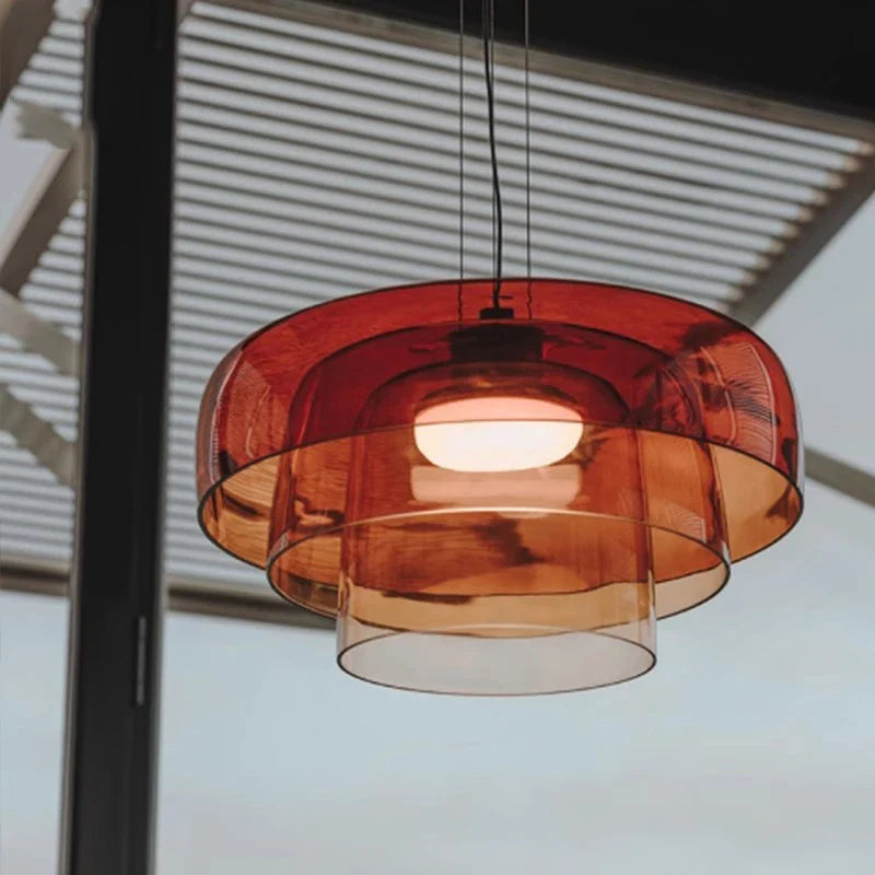 Afralia™ Nordic Glass Pendant Lights - Dimmable LED Ceiling Lamps for Dining Room