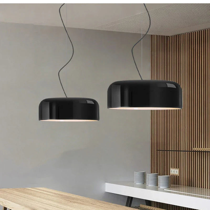 Afralia™ Smithfield Black Suspension Light - Modern Nordic Minimalist LED Lighting for Dining Room