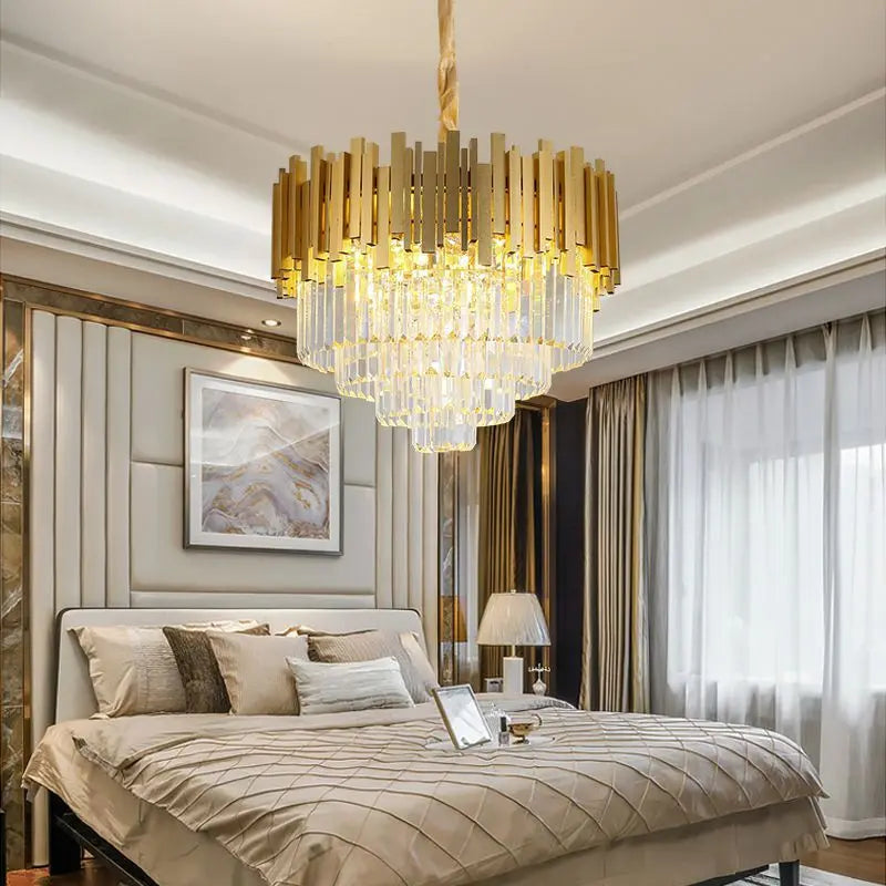 Afralia™ Luxury Crystal Pendant Chandelier for Modern Spaces