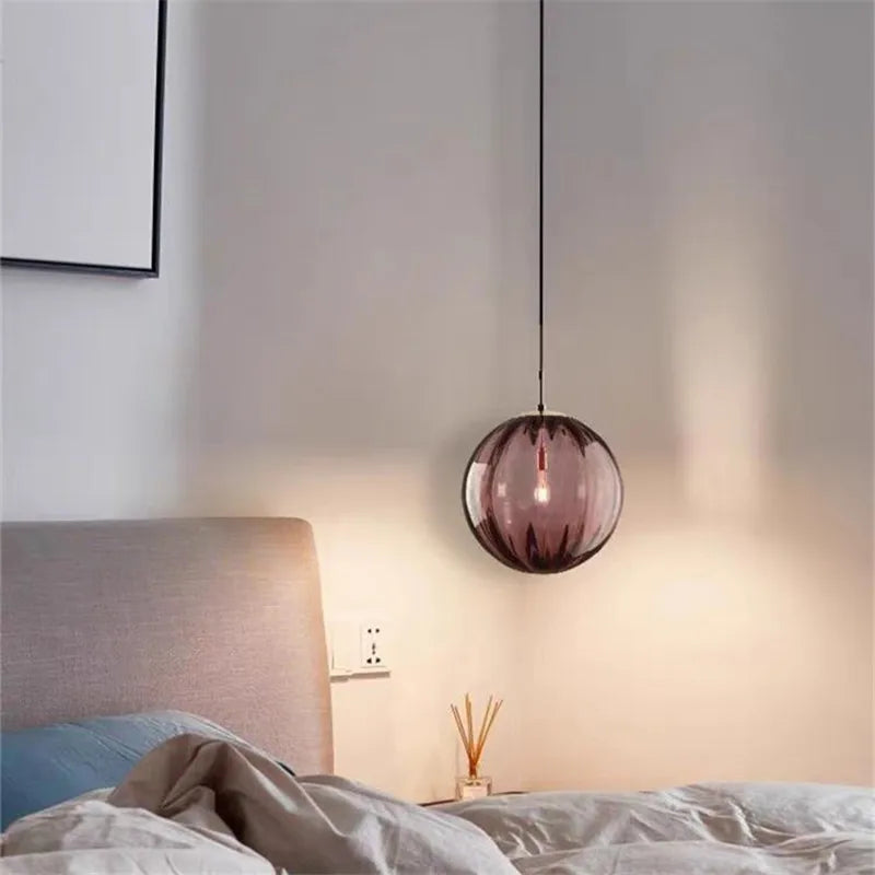 Afralia™ Water Grain Glass Pendant Light for Kitchen Bar Dining Room