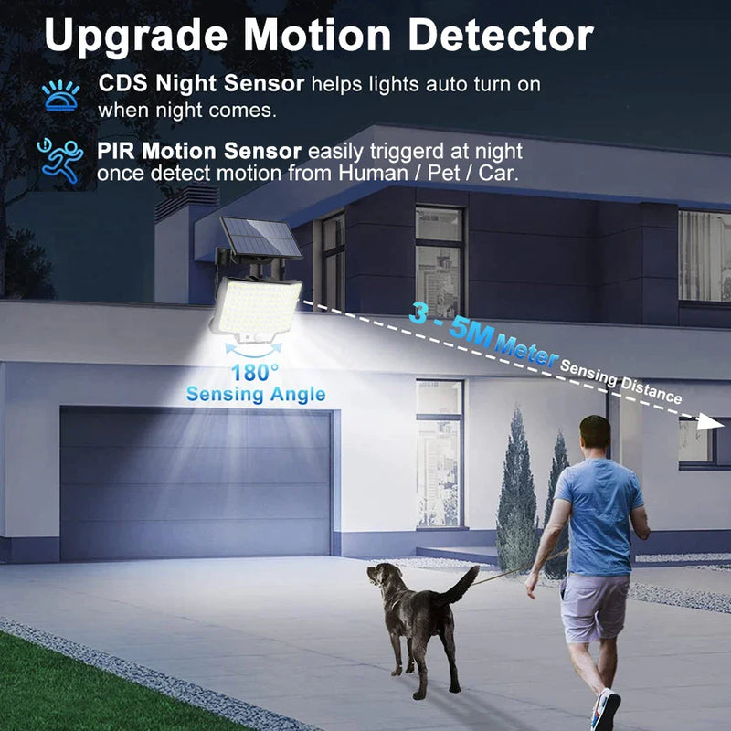 Afralia™ Solar Motion Sensor Security Light - 328LED Spotlight for Garden and Garage