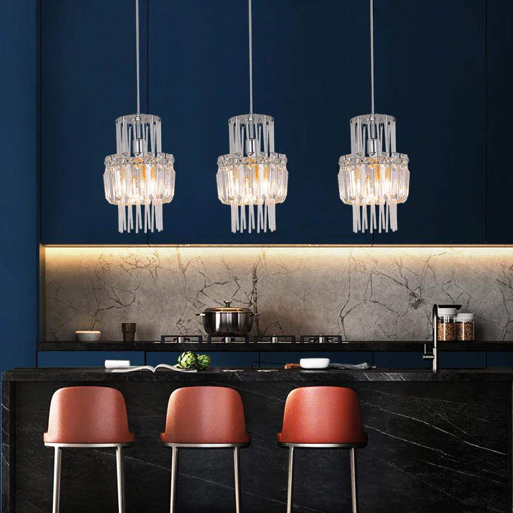 Afralia™ Crystal Glass Ceiling Chandelier for Bright Home Hotel Decor