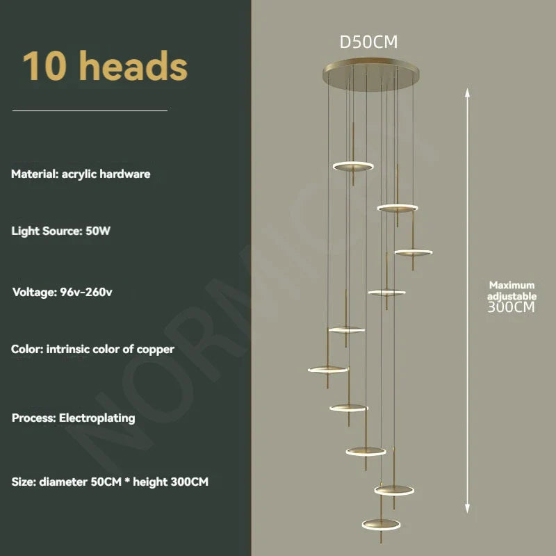 Afralia™ Nordic Black Chandelier Living Room Crystal Pendant Light