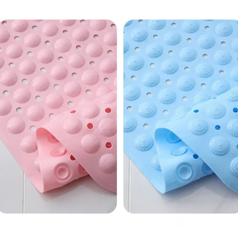 Afralia™ Non-Slip Bathtub Mat with Drain Hole and Suction Cups
