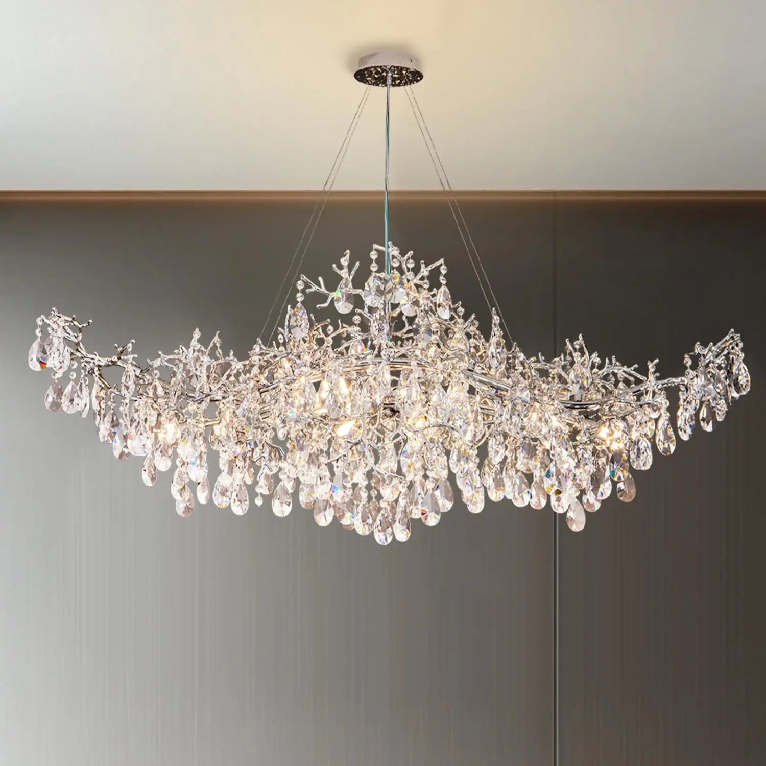 Afralia™ Modern Crystal Branch Chandelier for Living Room and Dining Room