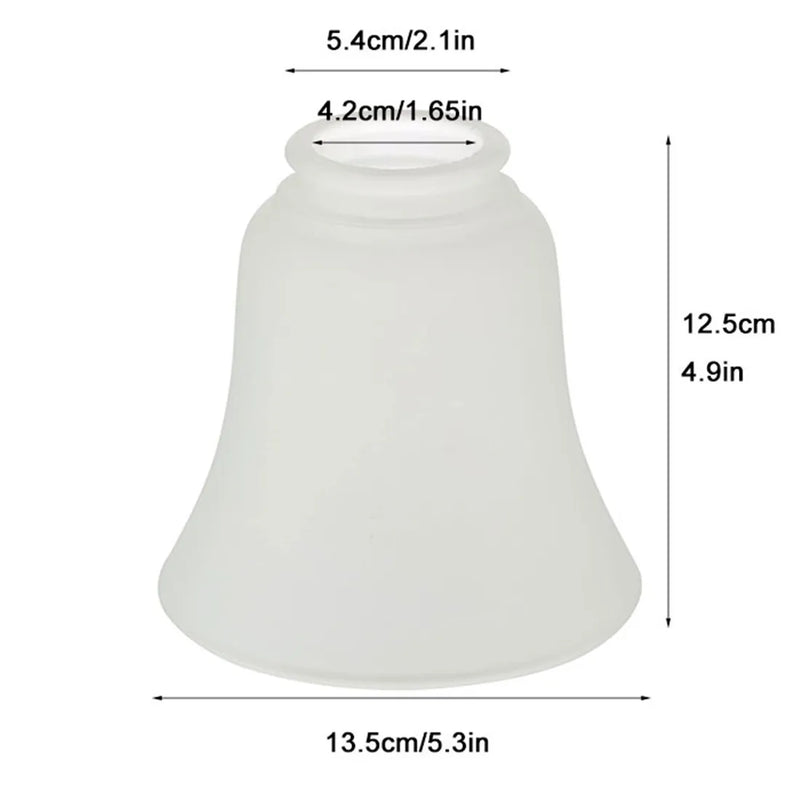 Afralia™ Frosted Glass Bell Shades - Ceiling Fan Chandelier Wall Sconces Replacements