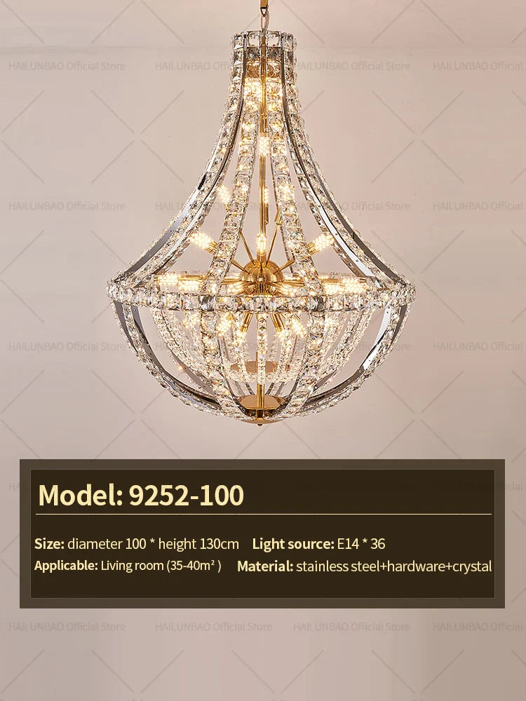 Afralia™ Crystal Chandelier: Modern Luxury for Living, Dining, Bedroom