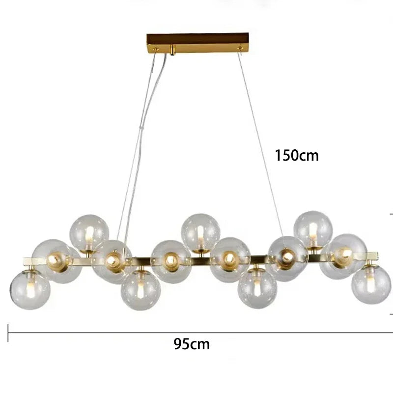 Afralia™ Glass Ball LED Pendant Lights for Home Decor and Luminaires